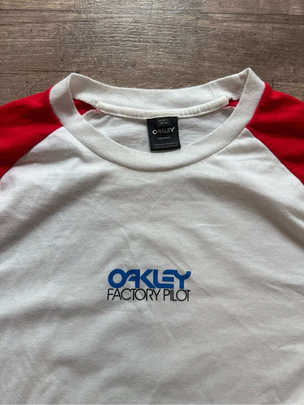 Vintage Oakley Factory Pilot Motocross Raglan Baseball Shirt